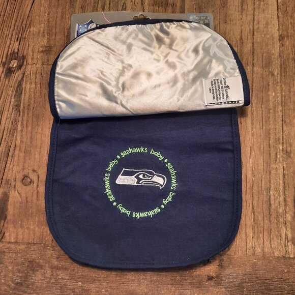 NEW Licensed Seahawks Baby Bib 2-Pack by Baby Fanatic - Picture 2 of 7